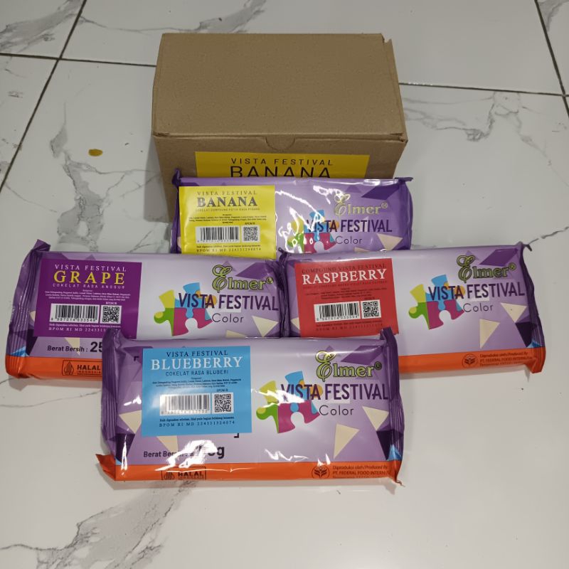 

Elmer coklat batang elmer vista festival compound color 250gr/elmer coklat rasa all varian 250gr Chocolate