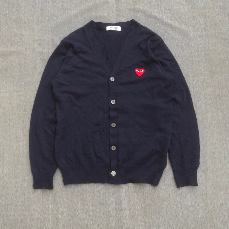 cardigan play cdg navy