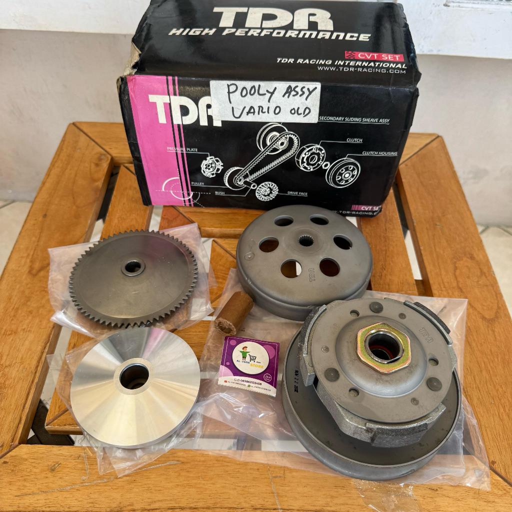 Paket CVT Kiri Pulley Depan Belakang Vario Karbu Techno 110 TDR Racing Original NOS