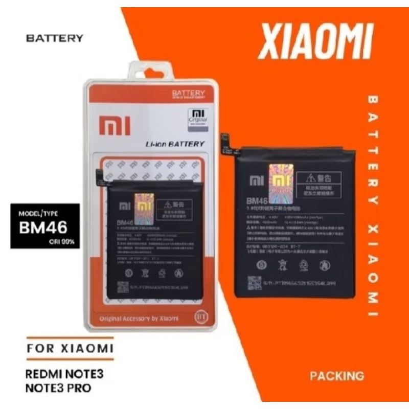 Baterai Batre Baterai Xiomi Redmi Note 3/ Note 3 Pro BM46  ORIGINAL 100%