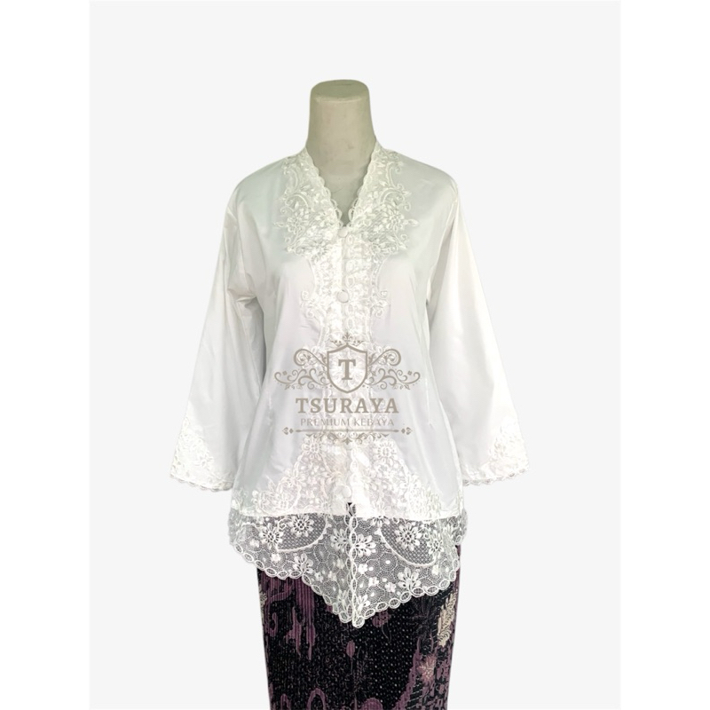 KEBAYA ENCIM BORDIR SENADA WARNA NAVY,MERAH,PUTIH BW,MAROON TERBARU
