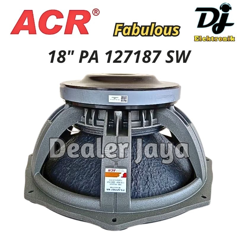 Speaker Komponen ACR PA 127187 SW / PA127187 SW - 18 inch (Fabulous)