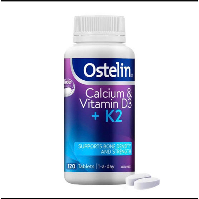 Ostelin Calcium & Vitamin D3 K2 (Suplemen Kalsium, Vitamin D3 & K2) Isi 120 Tablet