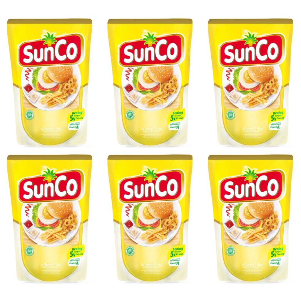 Minyak Sunco 2 Liter Minyak Goreng 1 Dus Isi 6 Pouch