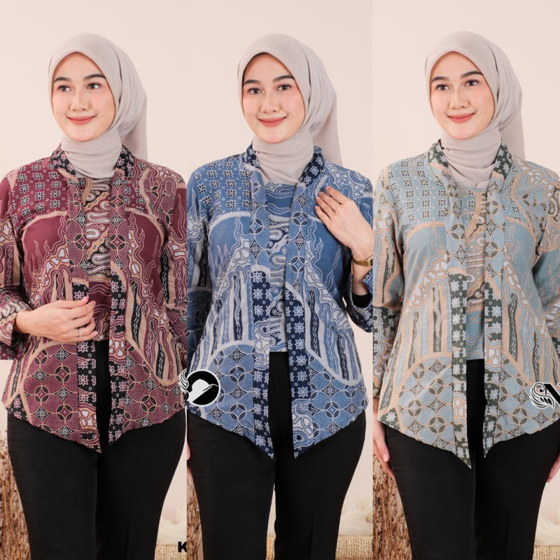 Baju Batik Wanita Model Kutu Baru Batik Seragam Kantor