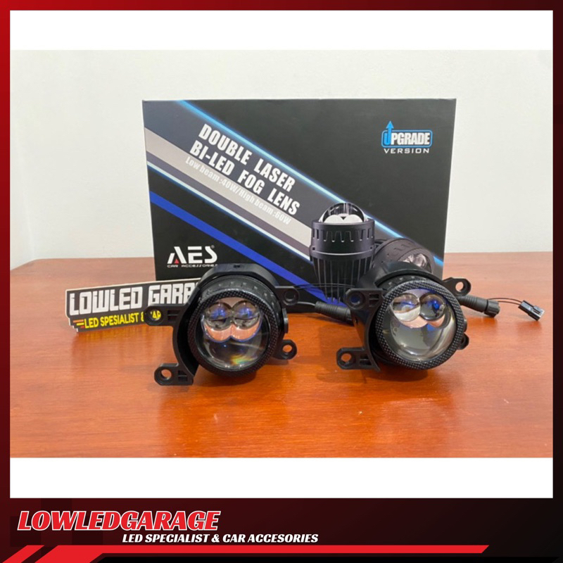 FOGLAMP BILED AES 2 INCH DOUBLE LASER MOBIL BRACKET OVAL