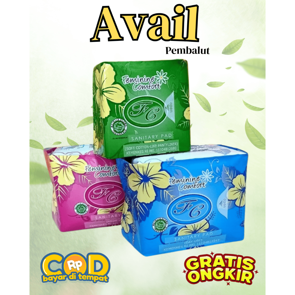 Pembalut avail | avail pembalut | pentiliner avail siang malam 1 pcs