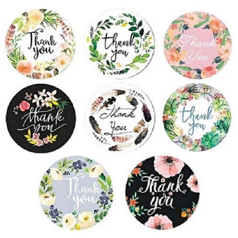 

[100pcs] (FREE GIFT) Stiker Bulat Selamat Menikmati Stiker Terima Kasih Stiker Jajan Pasar Stiker Kue Cathering