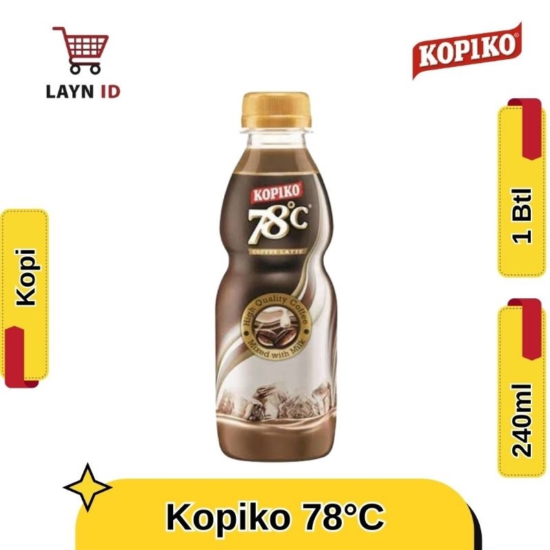 

Kopiko 78C - Minuman Kopi Latte Pet 240 ml