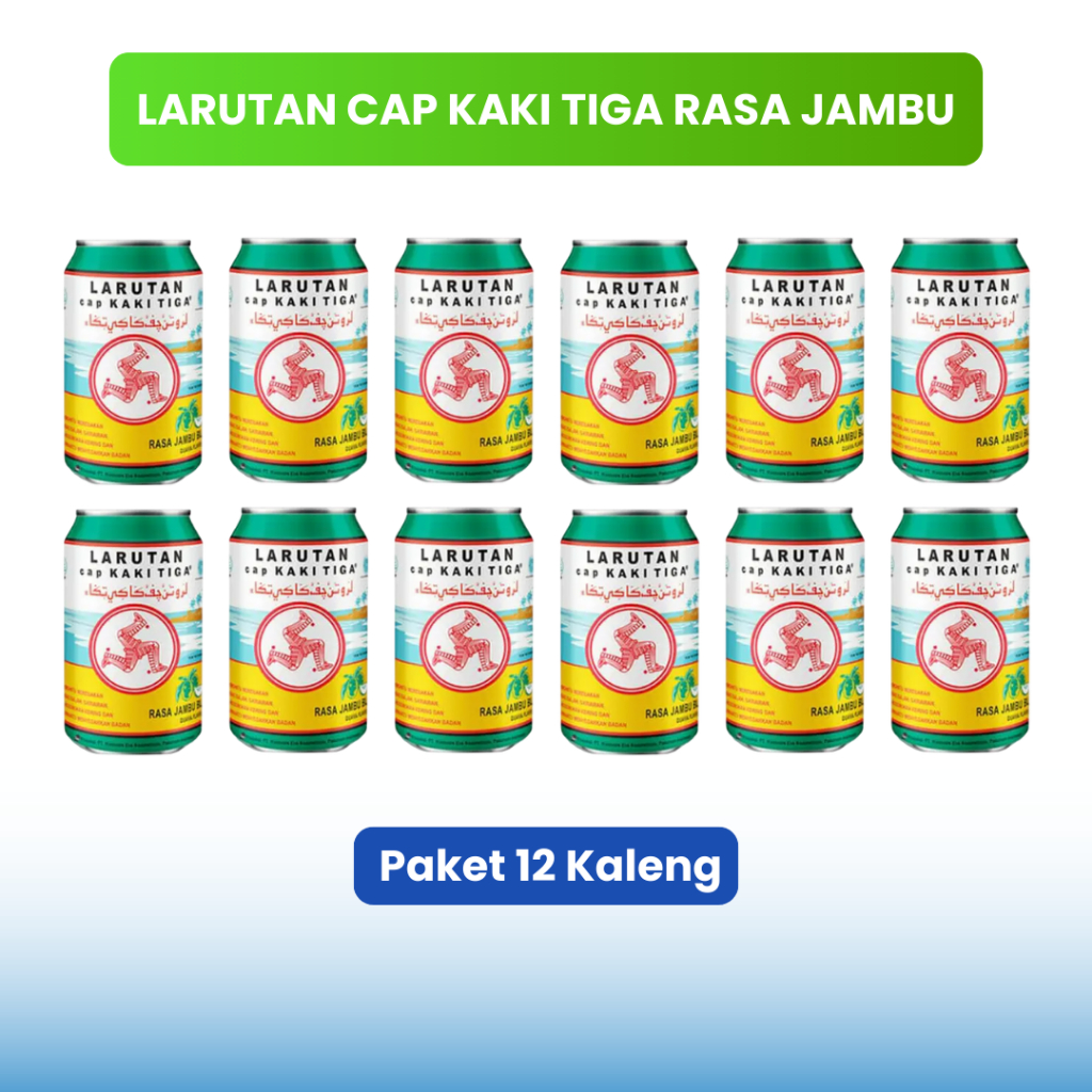 

Jual Larutan Cap Kaki Tiga Kaleng Rasa Jambu Paket 12 Kaleng