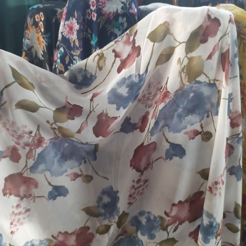 kain sifon motif | Harga/0,5 m | kain sifon meteran | kain sifon sutra | bahan sifon premium meteran