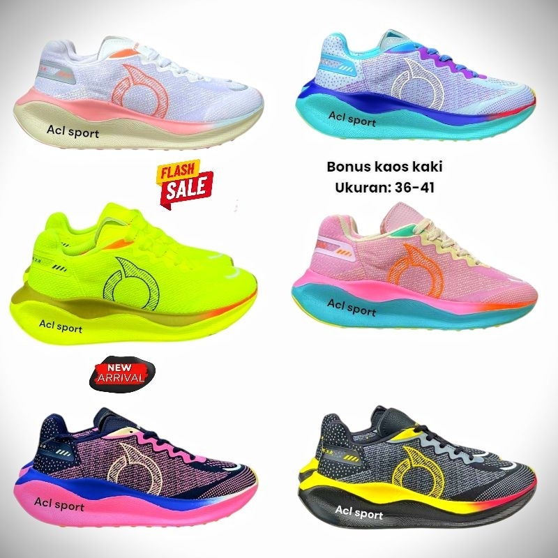 Sepatu Sneakers Olahraga Joging Running Wanita Import / Sepatu Senam Aerobik Zumba Wanita Ringan Mod