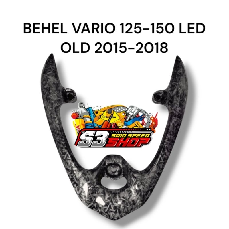 BEGEL BEHEL PEGANGAN BELAKANG VARIO 125/150 LED 2015-2018 / BEHEL VARIO 125 150 LED OLD KARBON WTP H