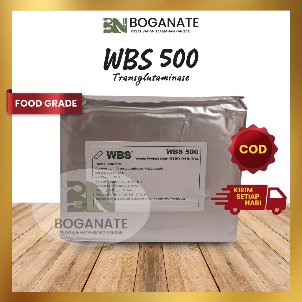 

WBS 500 (1kg) / Enzim Perenyah Kress Bakso Sosis Dimsum dll / Enzim Transglutaminase
