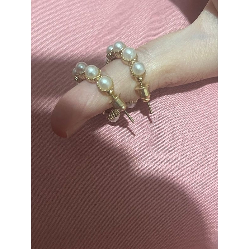 anting mutiara anting tusuk earrings gold