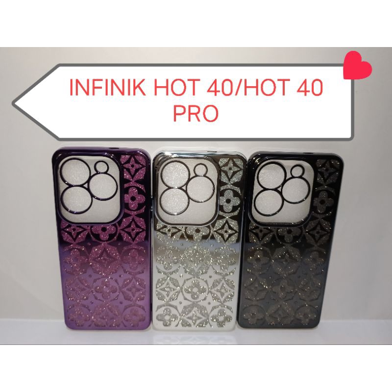SOFTCASE TPU GLITTER LV 2 IN 1 TERBARU INFINIK HOT 40/HOT 40 PRO