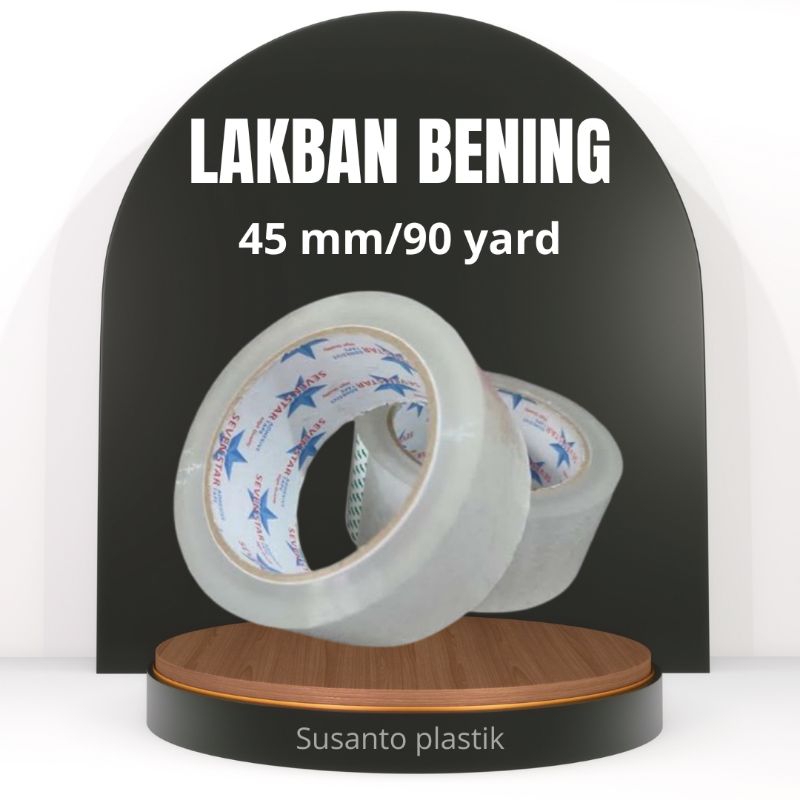 

Lakban Bening Seven Start/Napolly|/Horici tape 45mm x 90 yard bening