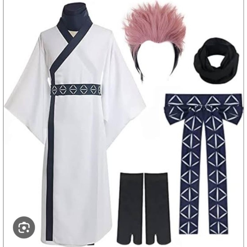 Costume Sukuna Jujutsu Kaisen Fullset ukuran XL Preloved/second