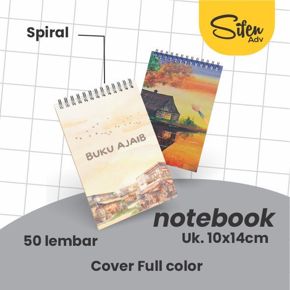 

[DESAIN GRATIS] Notebook | Spiral | Custome | Buku Tangan