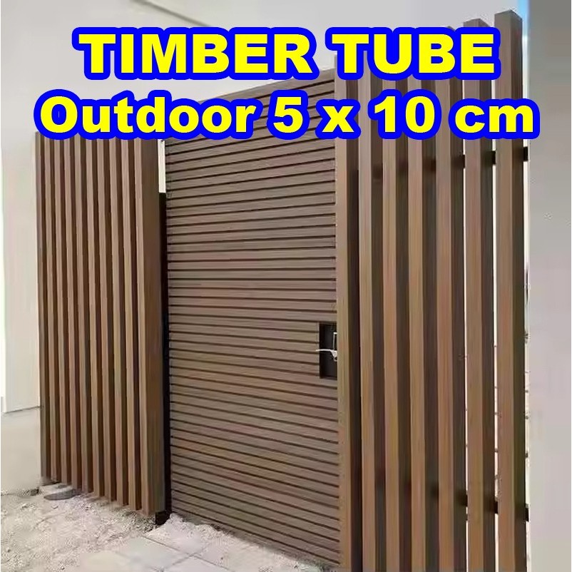Timber Tube WPC Outdoor 10 X 5cm | WPC Hollow Kotak Outdoor | WPC Kisi Penyekat Kotak Outdoor