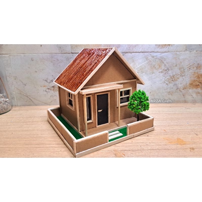 Kerajinan miniatur rumah dari kardus