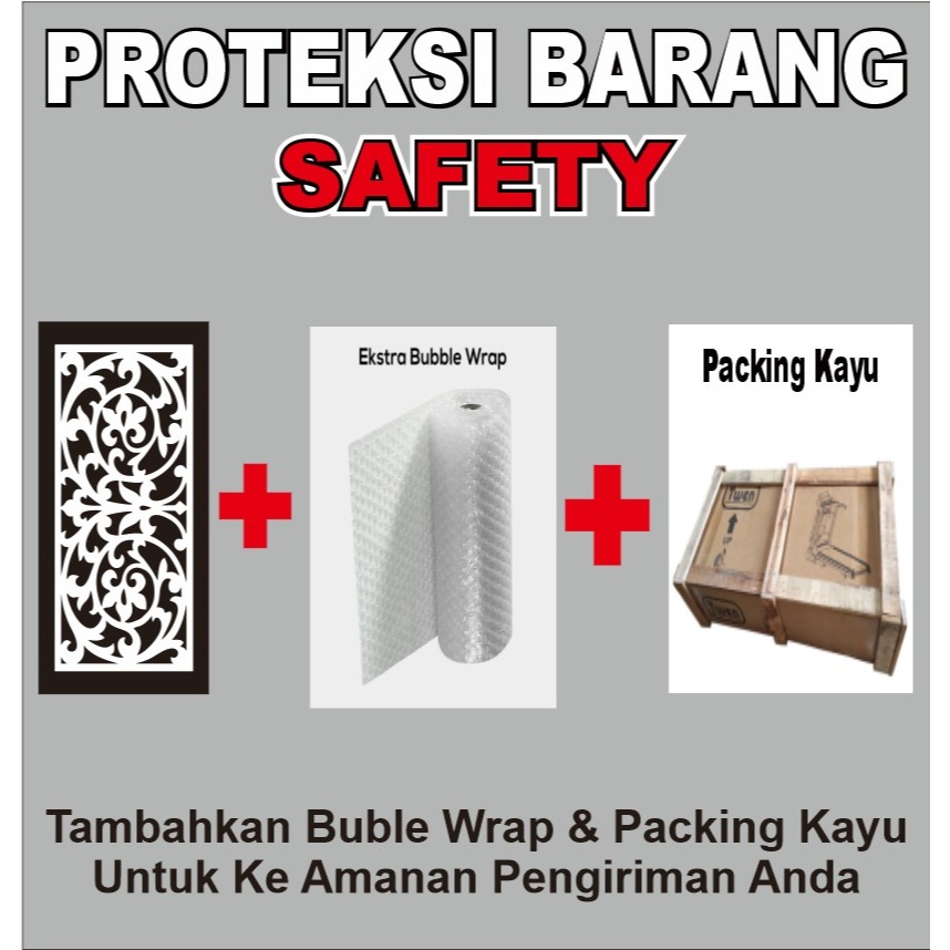 

TAMBAHAN EXTRA PACKING KAYU + BUBBLE WRAP UNTUK PENGIRIMAN BARANG AMAN