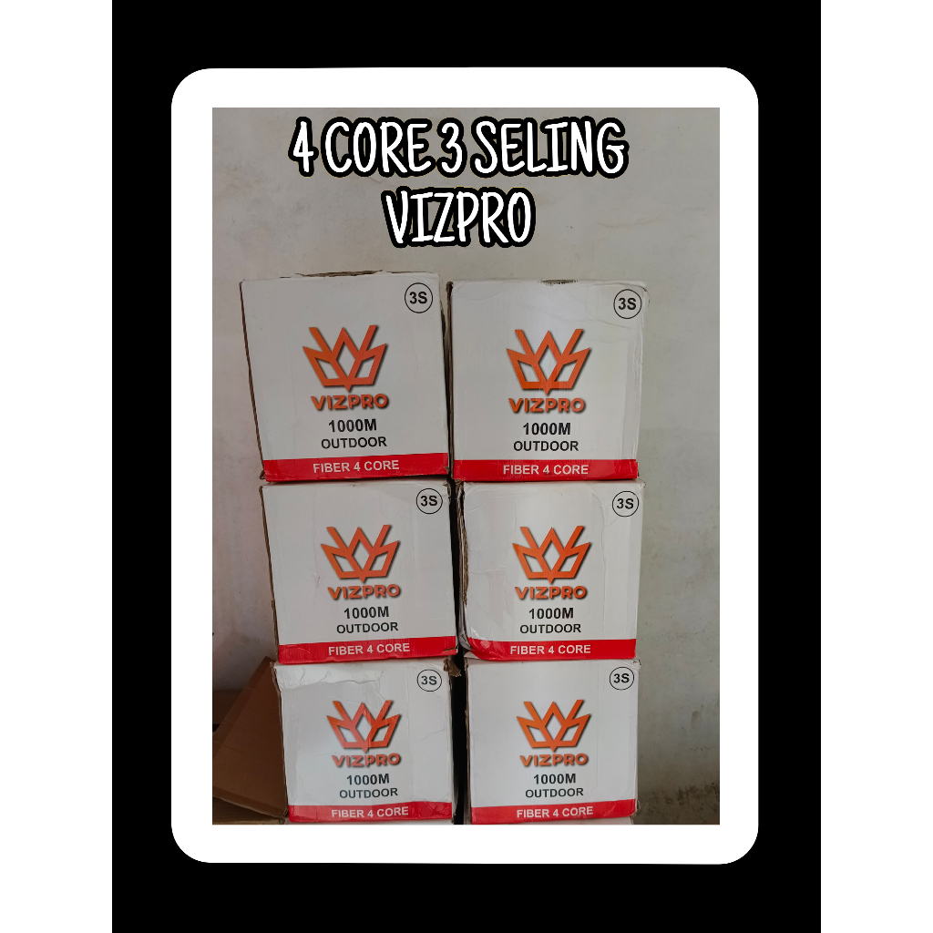 KABEL FO 4 CORE 3 SELING MERK VIZPRO 1000M