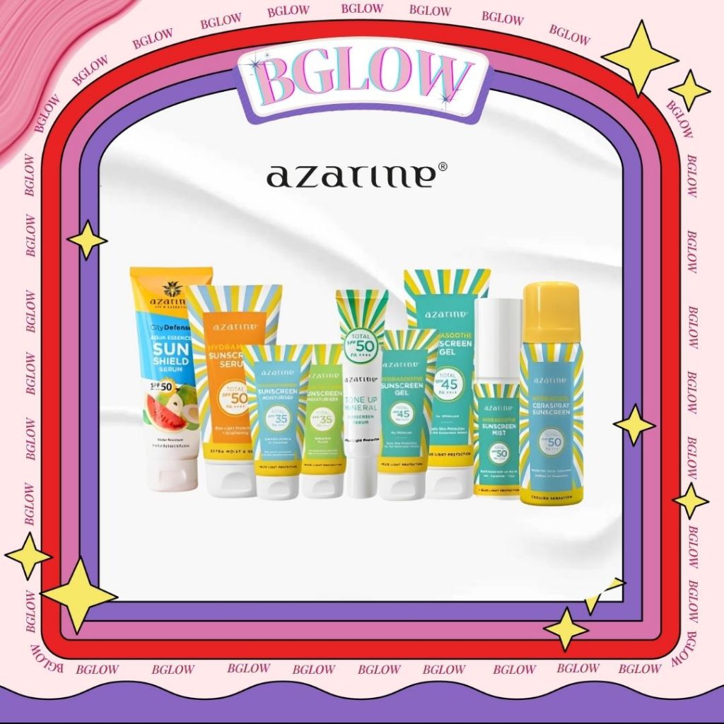 Azarine Sunscreen ALL VARIANT /SS Gel SPF45 - Hydramax C SPF50 - Cicamide - Calm My Acne - Ceraspray