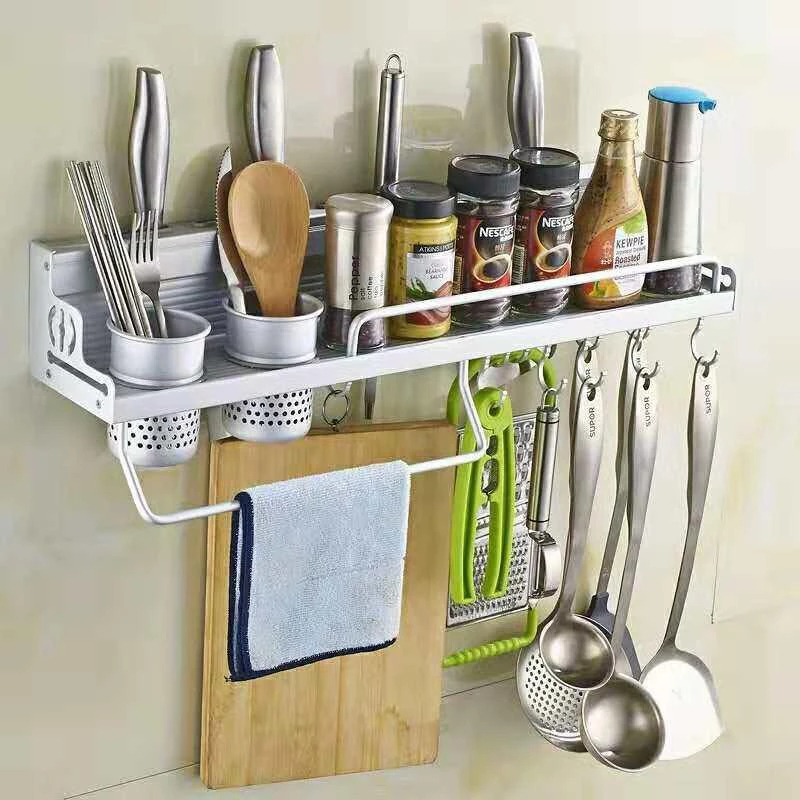 Rak Gantung Dapur Rak Bumbu Estetik Dinding Rak Bumbu Dapur Minimalis Panjang 60 CM dan 40 CM