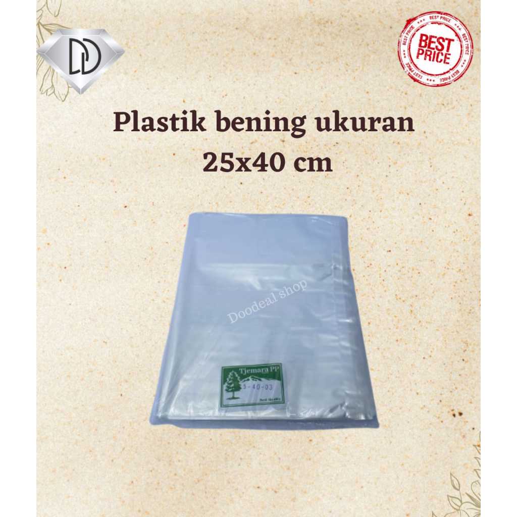 

Plastik bening 25x40 cm, kantong plastik tebal 03,Plastik PP ukuran 25x40cm