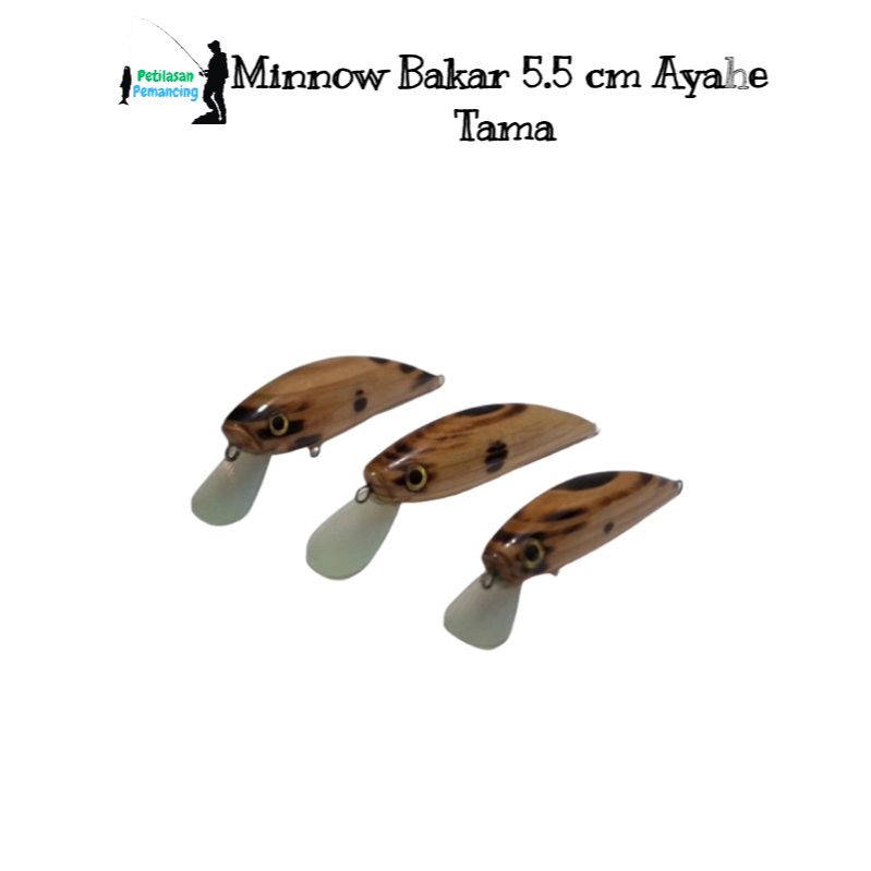 Minnow Bakar Ayahe Tama 5.5 cm – Umpan Pancing Realistis untuk Air Tawar