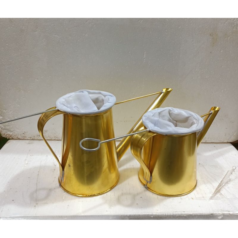 Teko Kopi mini + saringan kopi bahan Kuningan