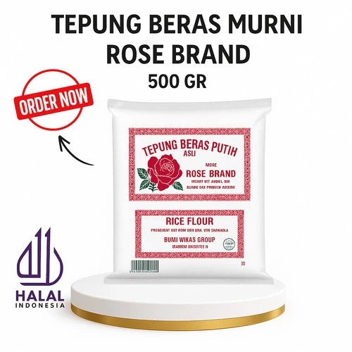 

Petite TEPUNG BERAS MURNI ROSE BRAND 500 GR - ROSE BRAND RICE FLOUR HALAL PREMIUM