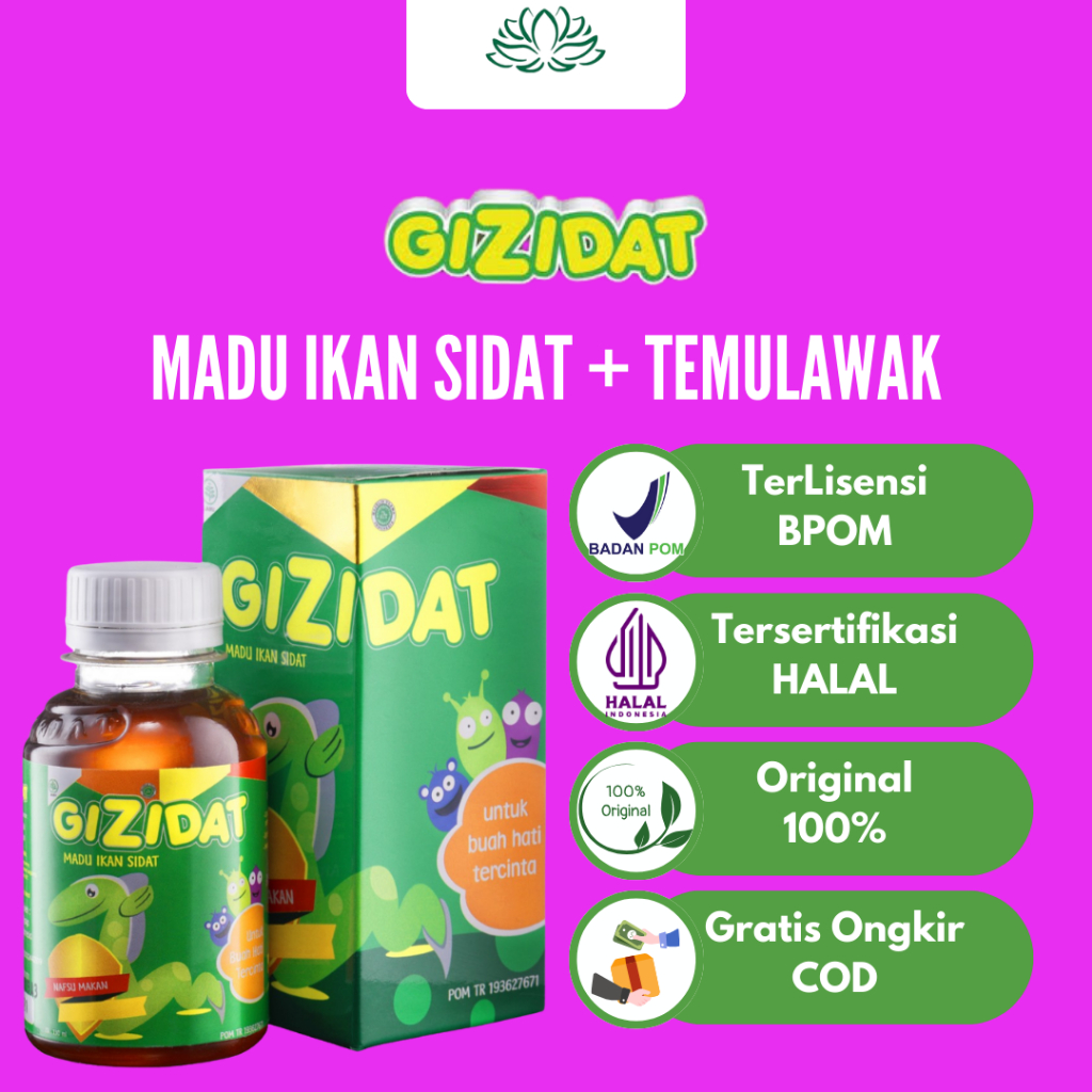 

GIZIDAT Madu Ikan Sidat Plus Temulawak 100% Original 130 ml