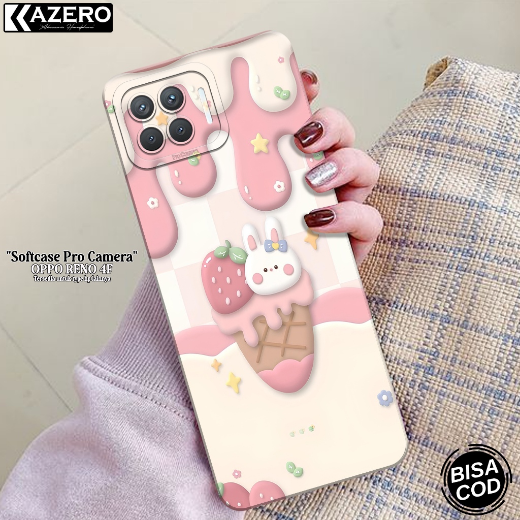 Softcase Pro Camera OPPO RENO 4F - Fashion Case Kartun - Case OPPO RENO 4F Terbaru - Casing OPPO REN