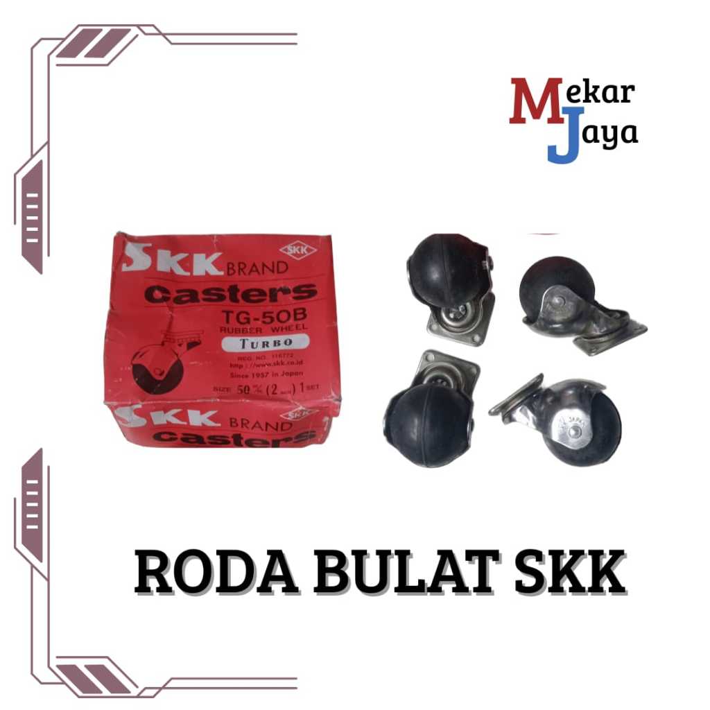 SKK RODA BULAT/ RODA KARET BULAT/ RODA ETALASE ISI 4 PCS