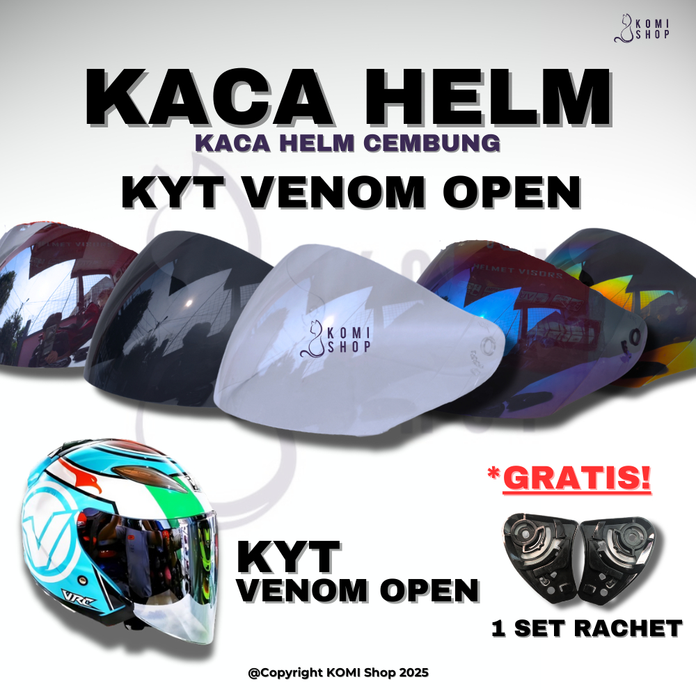 Kaca Helm KYT VENOM OPEN visor helmet CEMBUNG venom open ganteng NDR
