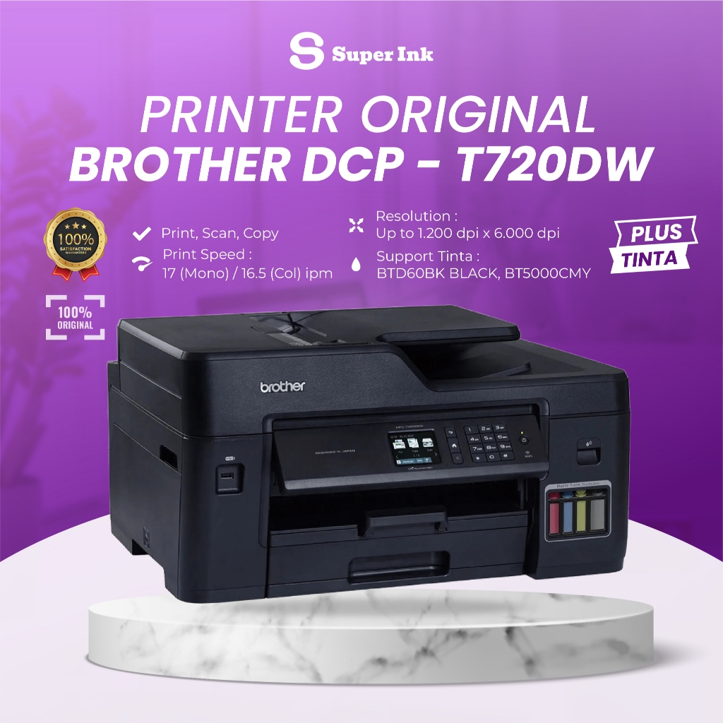PRINTER BROTHER DCP-T720DW PRINT SCAN COPY DUPLEX WIFI ADF T720DW DCP T720 DW