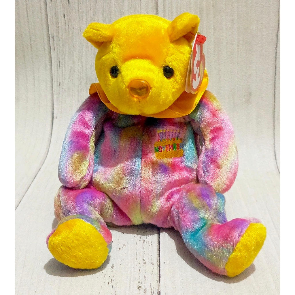 Boneka Ulang Tahun Teddy Bear TY Beanie Baby November Birthday Bear