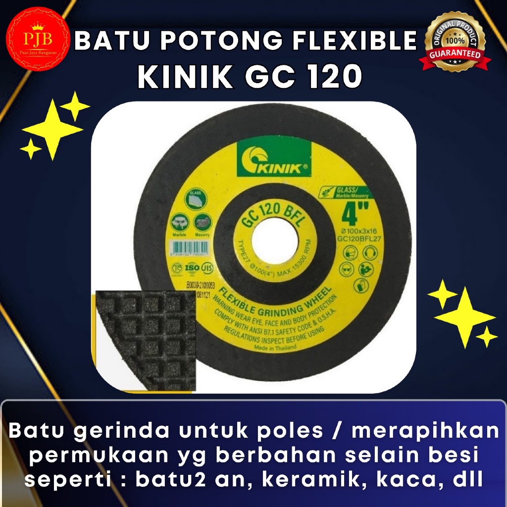 Kinik Mata Gerinda Flexible GC120 Batu Gerinda Poles Kaca & marmer
