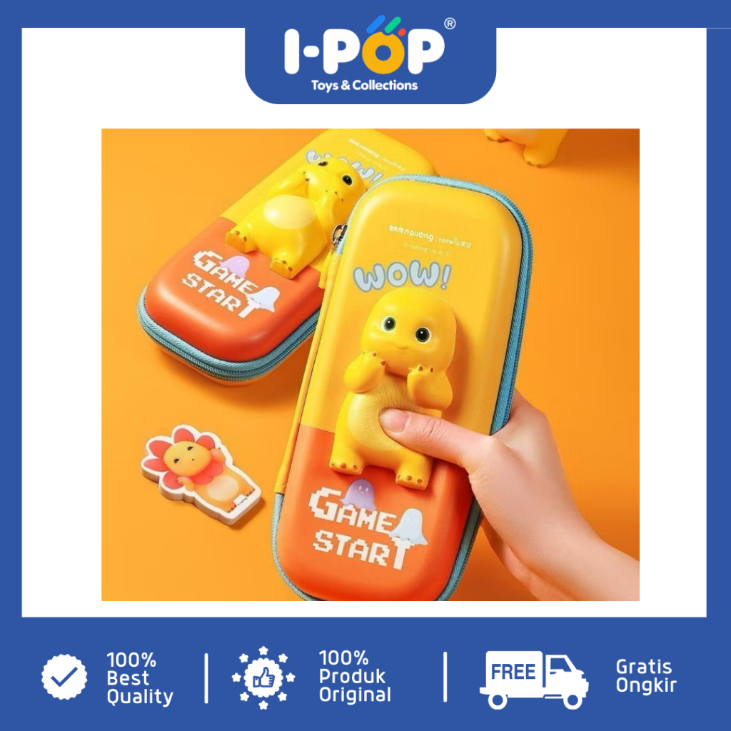 

[I-POP] Tempat Pensil Nailong 3D Squishy | Nailong Dino Kuning Pencil Case 3D | tempat pensil Waterproof isi banyak | tempat pensil anak sekolah | pensil case lucu untuk anak