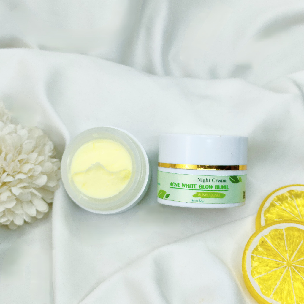 Night Cream Acne White Glow Bumil/Busui / Cream Malam Jerawat Aman Bumil Busui