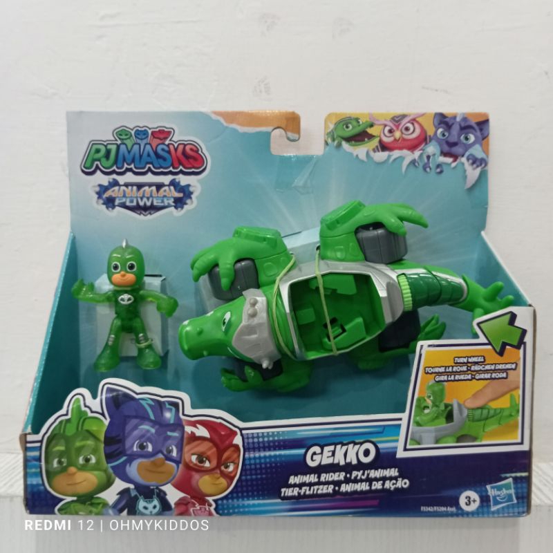 ori original hasbro pj masks pjmasks preschool lisenced gekko animal rider buaya animal power mobil 