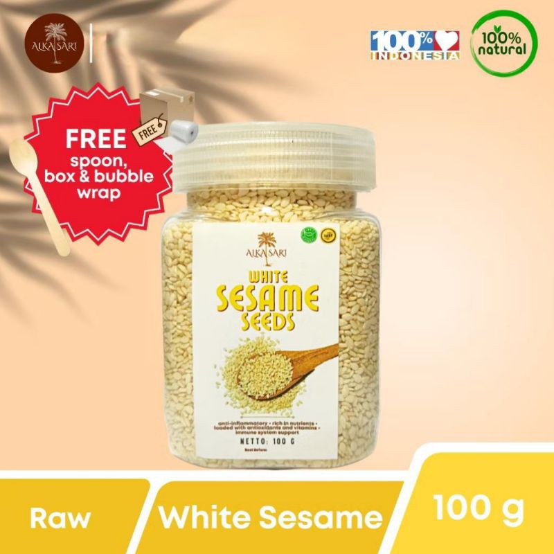 

Biji Wijen Putih White Sesame Seed Mentah Premium 100g