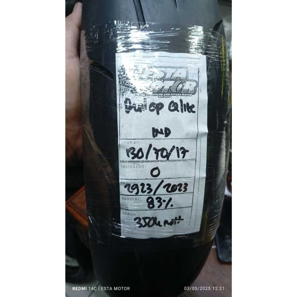 BAN COPOTAN DUNLOP QLITE RING 17 UKURAN 130 70 17 KODE2923