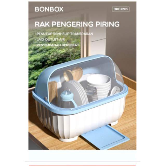 Rak piring tutup transparan / Rak piring bonbox
