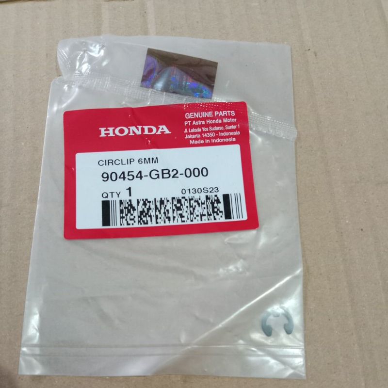 AHM 90454-GB2-000 Circlip 6mm Kancingan Kampas Ganda Beat,Scoopy,Spacy,Genio,Vario110
