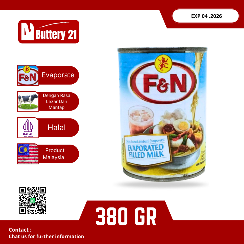

SUSU F&N EVAPORASI 380 GR/SUSU EVAPORASI/SUSU KALENG EVAPORATED