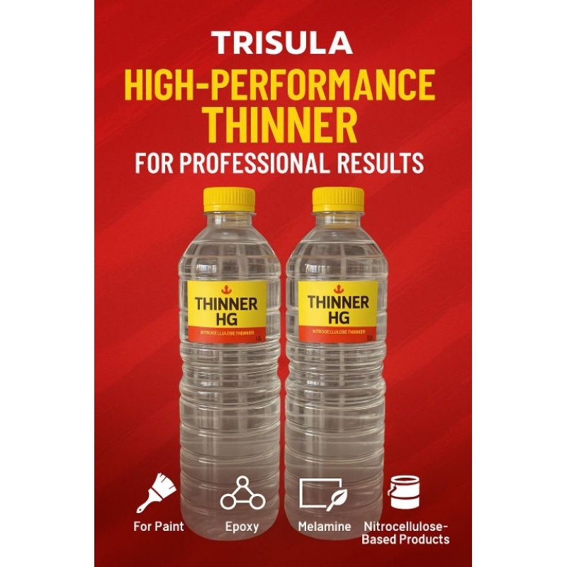Trisula Thinner HG High Gloss 1 Liter / Thinner HG / Thinner Akrilik