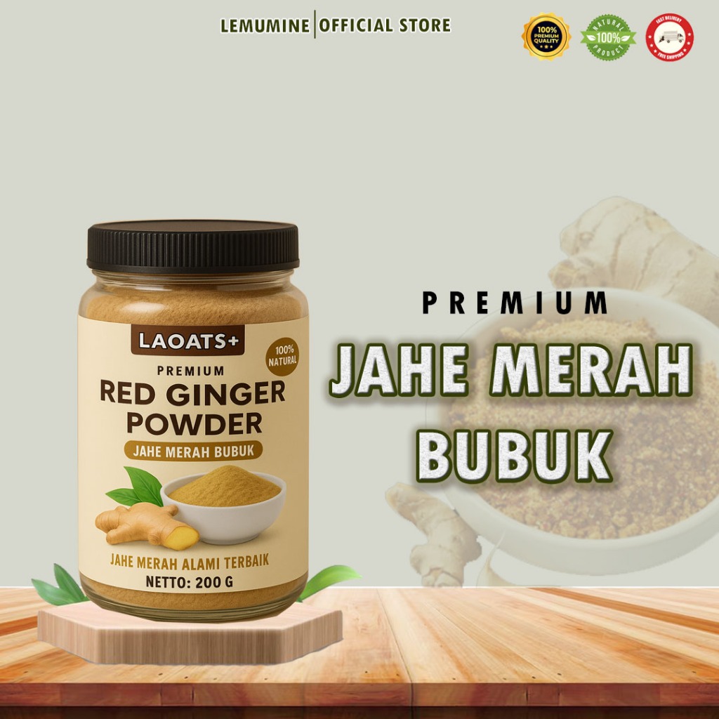 

Bubuk Jahe Merah Premium 200g Laoats